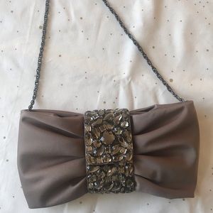 Banana republic bejeweled glam shoulder bow bag